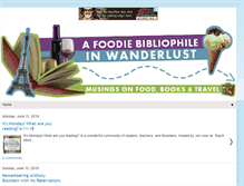 Tablet Screenshot of foodiebibliophile.com